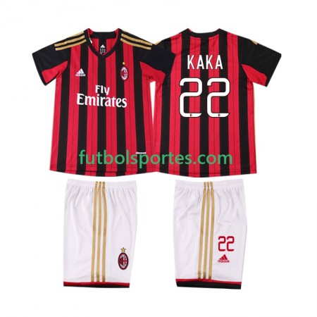 Camiseta AC Milan KAKA 22 2013 2014 Retro Niño Primera Equipación